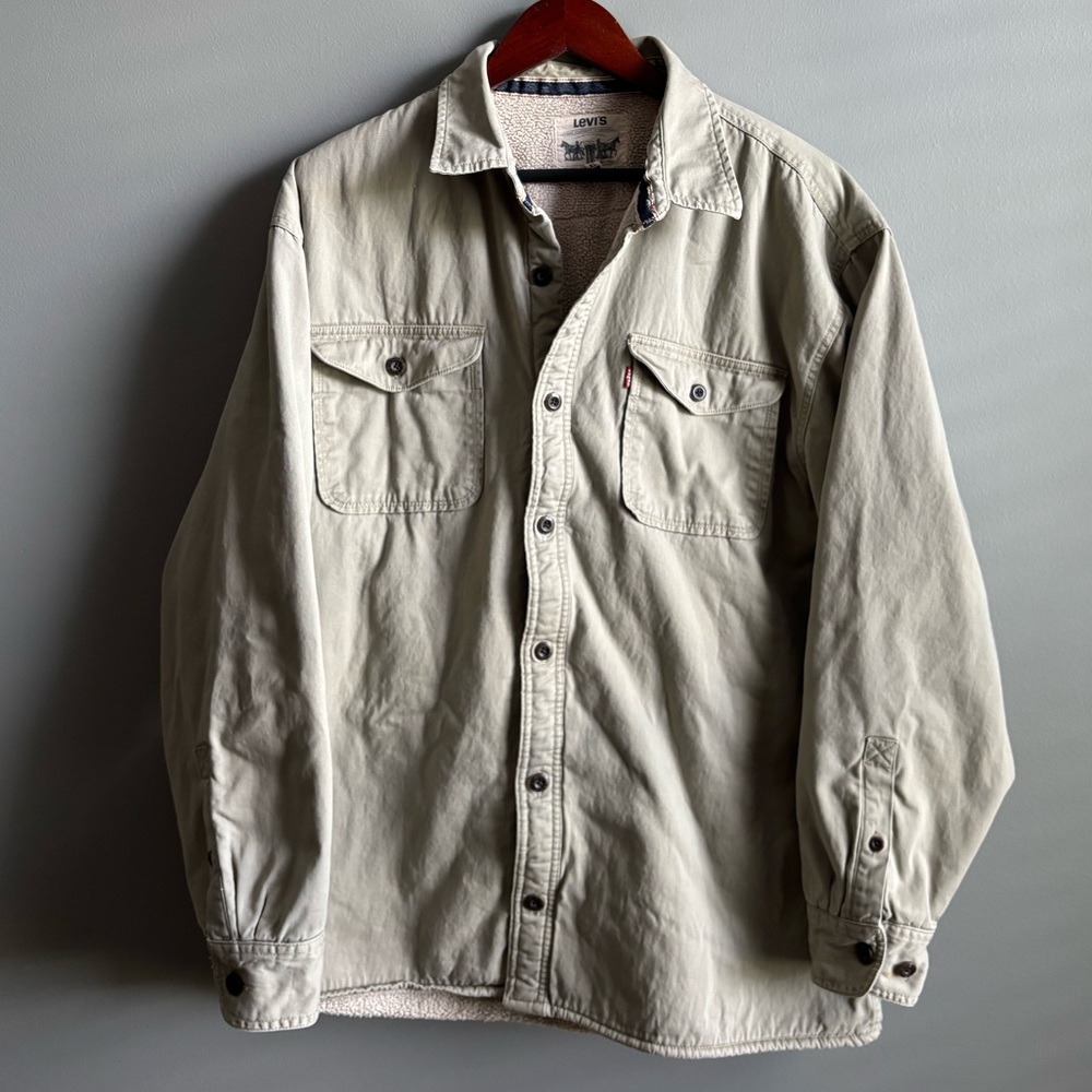 Vintage Levi’s Sherpa Lined Cotton Shirt Jacket